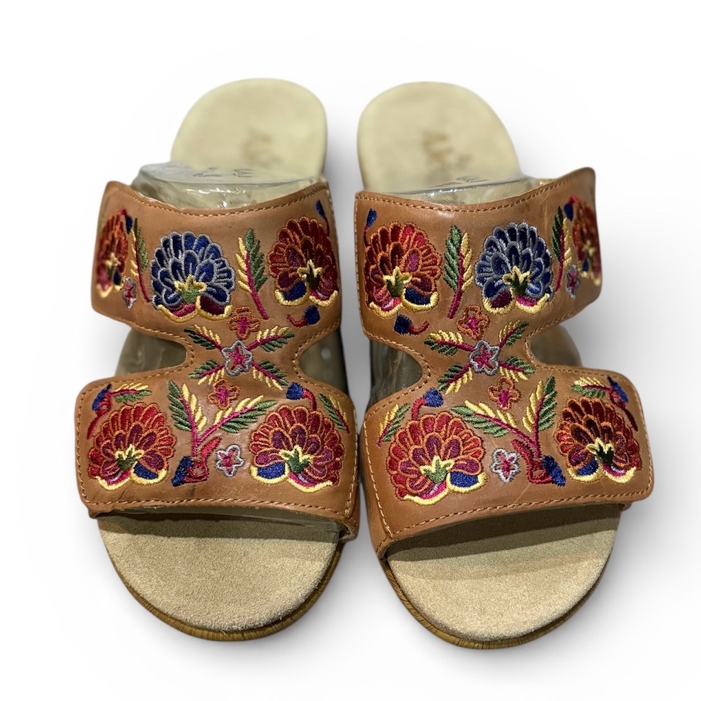 Alegria Women's Linn Sandal Cognac Needles and Pins Shoes